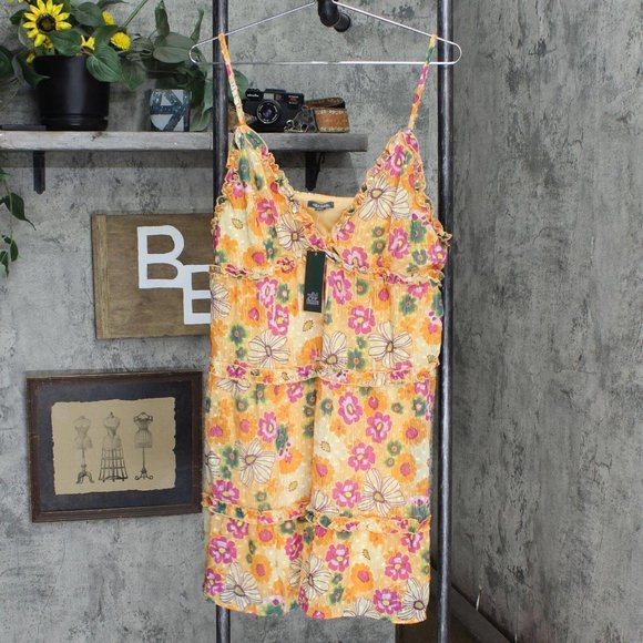 wild fable Dresses & Skirts - Wild Fable Women's Sleeveless Tiered Babydoll Dress TARD920BJ Peach Orange XXL